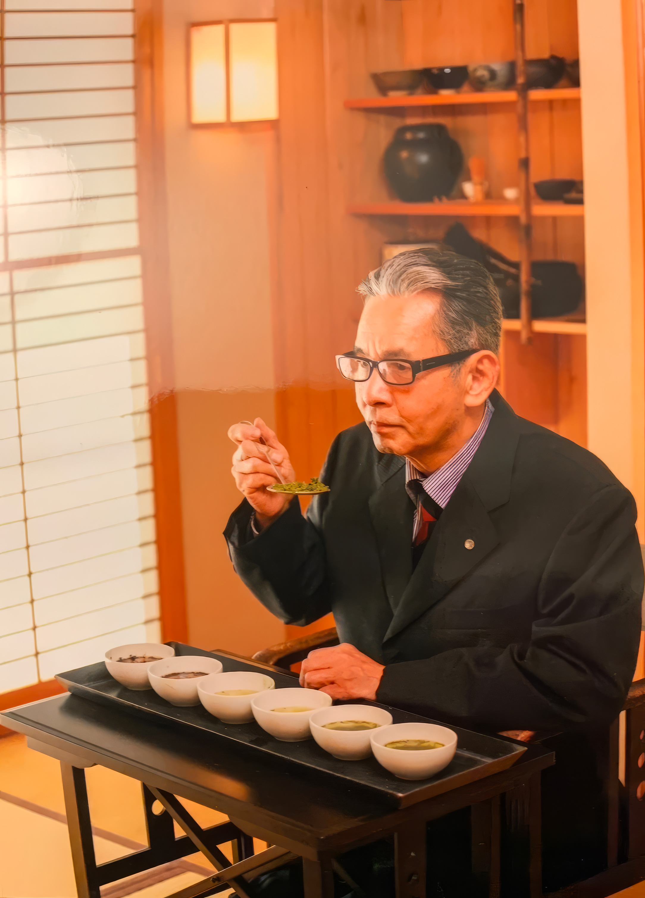 宝和園 茶葉の審査
